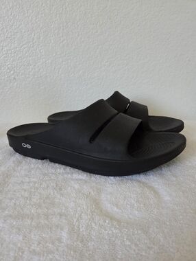 Oofos Black Slide Sandals Men's Size 13